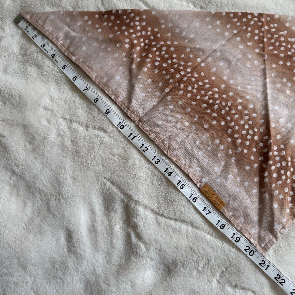NWT Skippy & Pepper Deer Fawn Print Dog Bandana, Brown, Tan, + White, Size Large - Picture 16 of 16